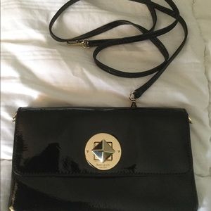 Kate spade black patent leather clutch/crossbody